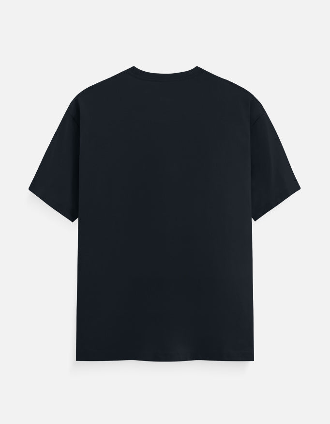 “बस ये आखिरी attempt.” Hindi text t-shirt in navy by Halant, back